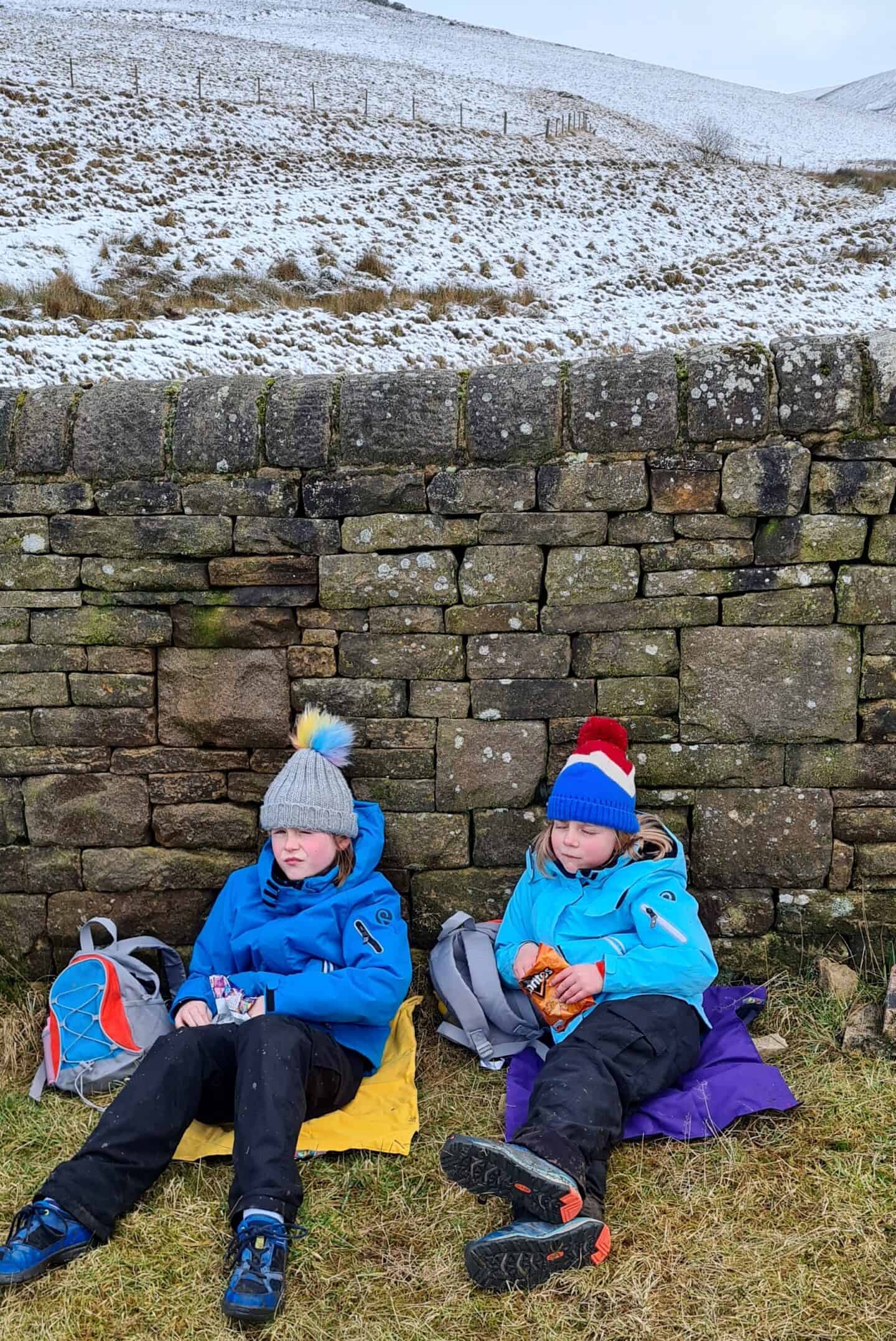 Who needs a bench when you've got a sit mat - the wall shelters from the wind too