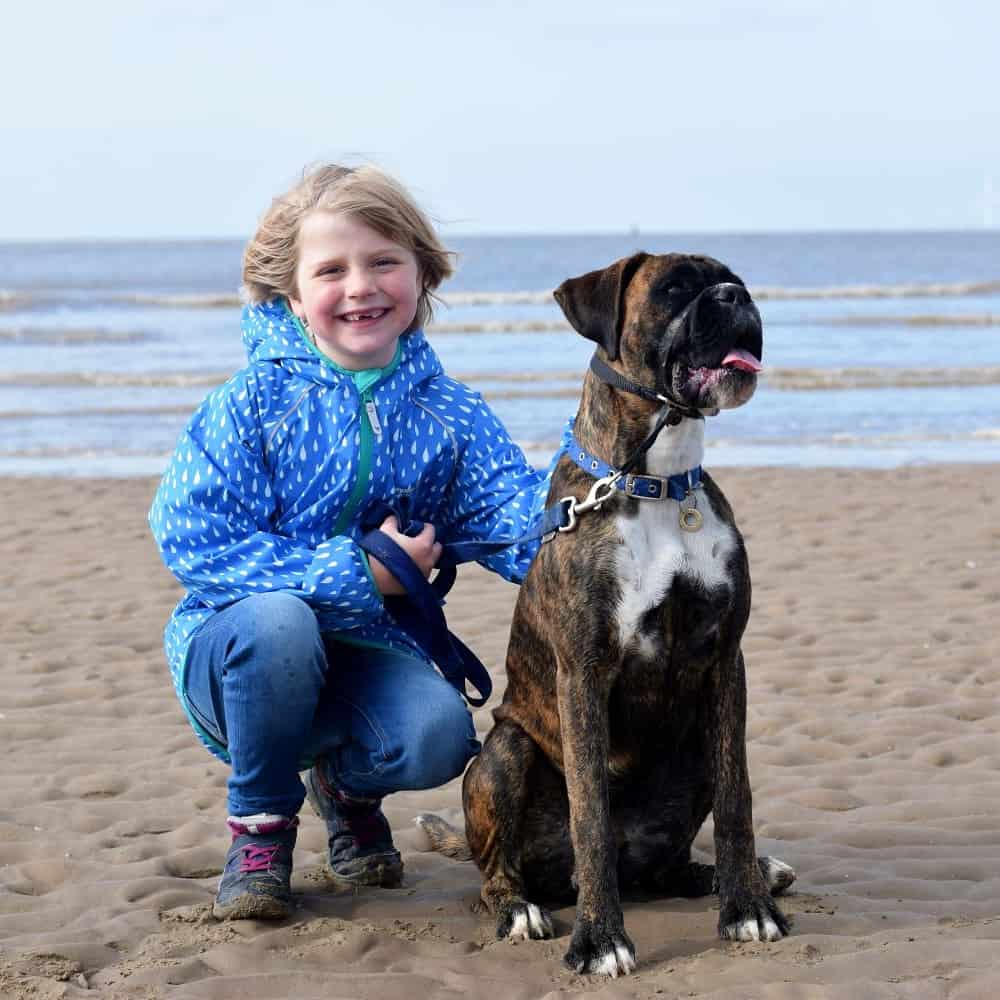 Poppy and Amy on the beach