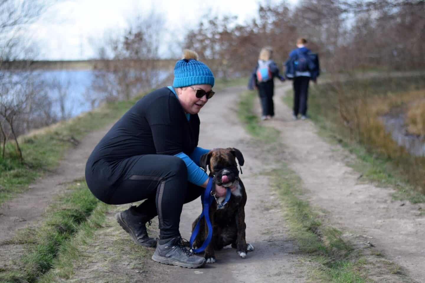 Walking the dog wearing Keen walking boots