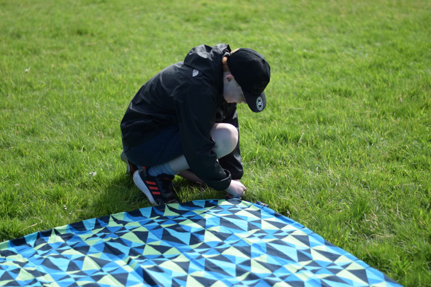 Pacamat ground pegs push easily into the ground to hold your picnic blanket in place