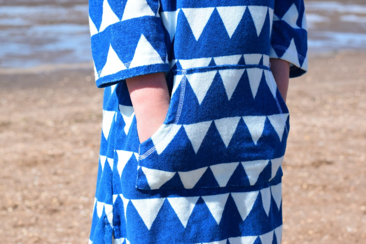 Muddy Puddles towelling poncho with kangaroo pocket