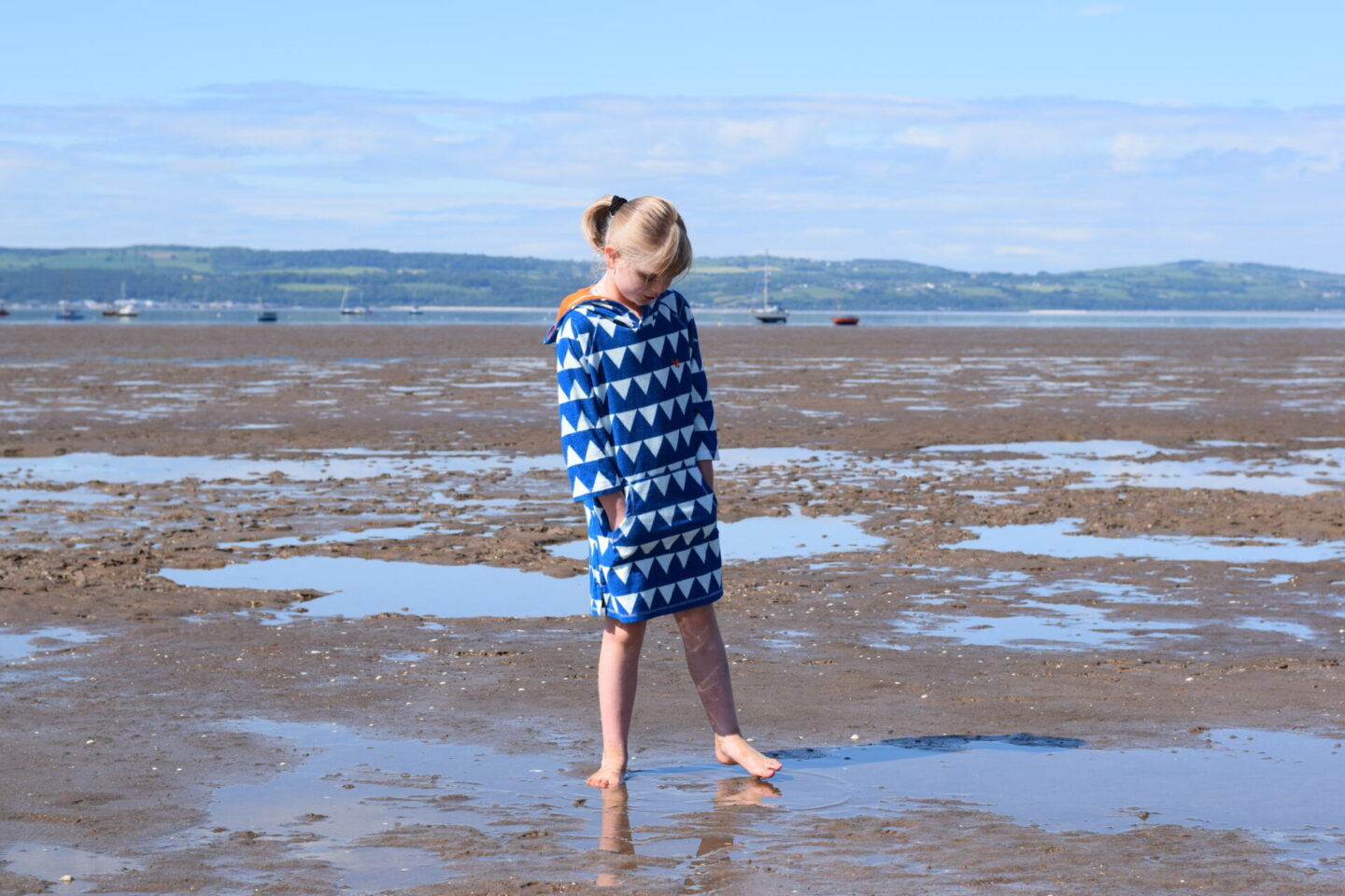 Paddling on the beach in West Kirby