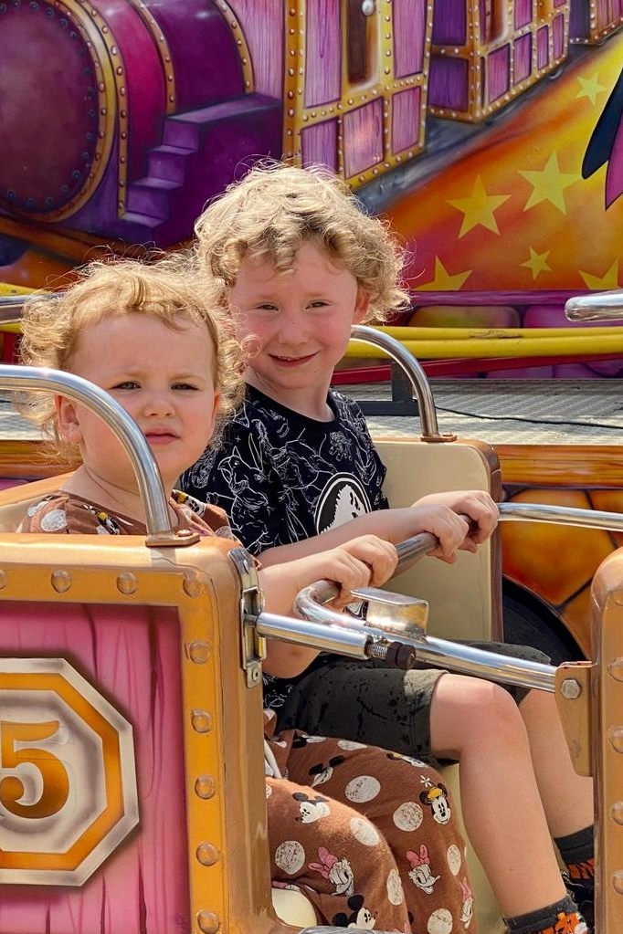 Fairground rides at dino kingdom in Manchester this summer