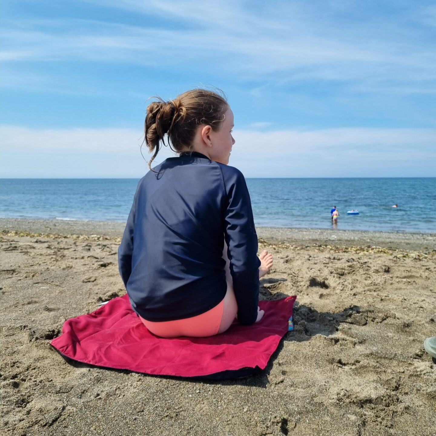 Using the pacmat on the beach