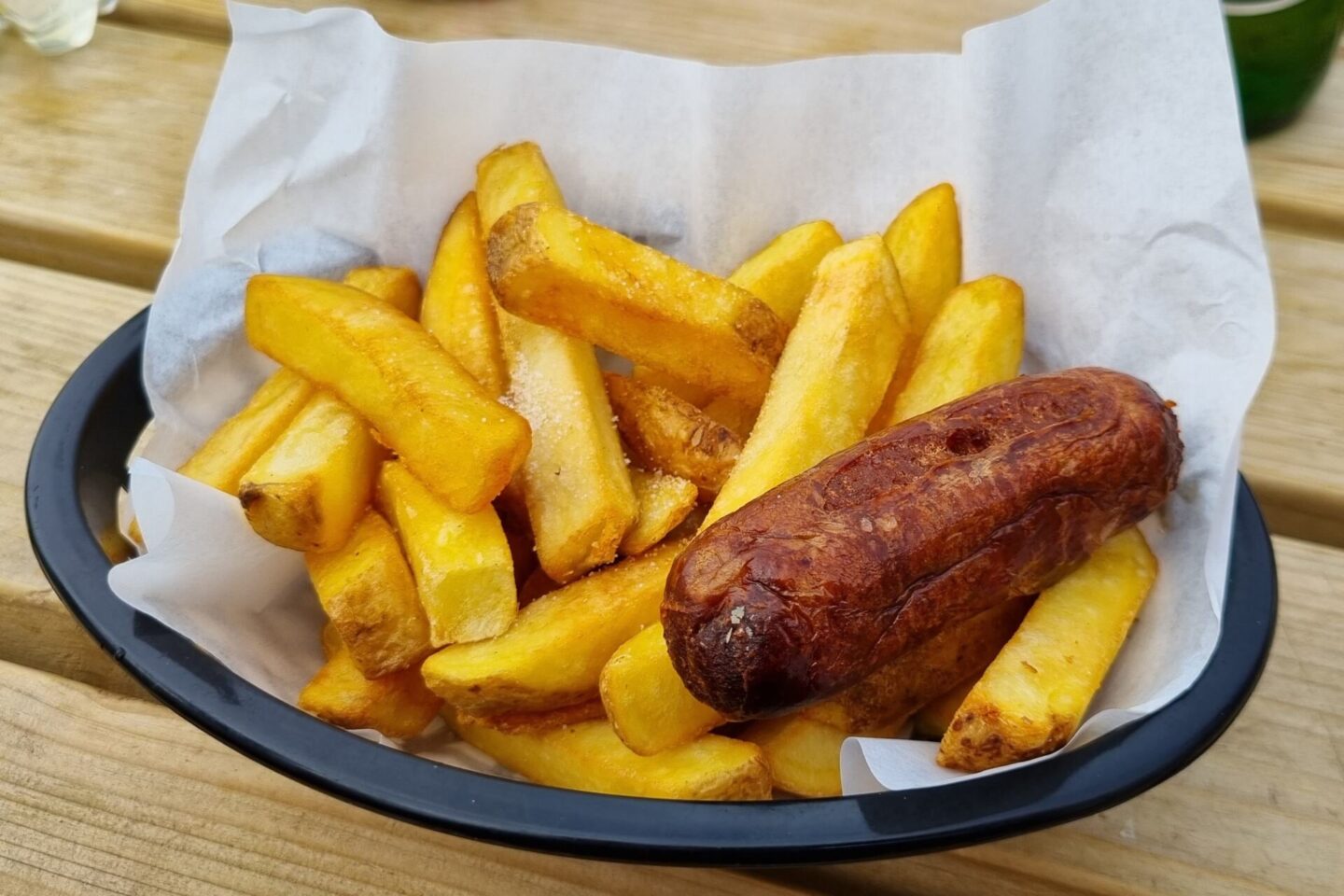 Sausage and chips