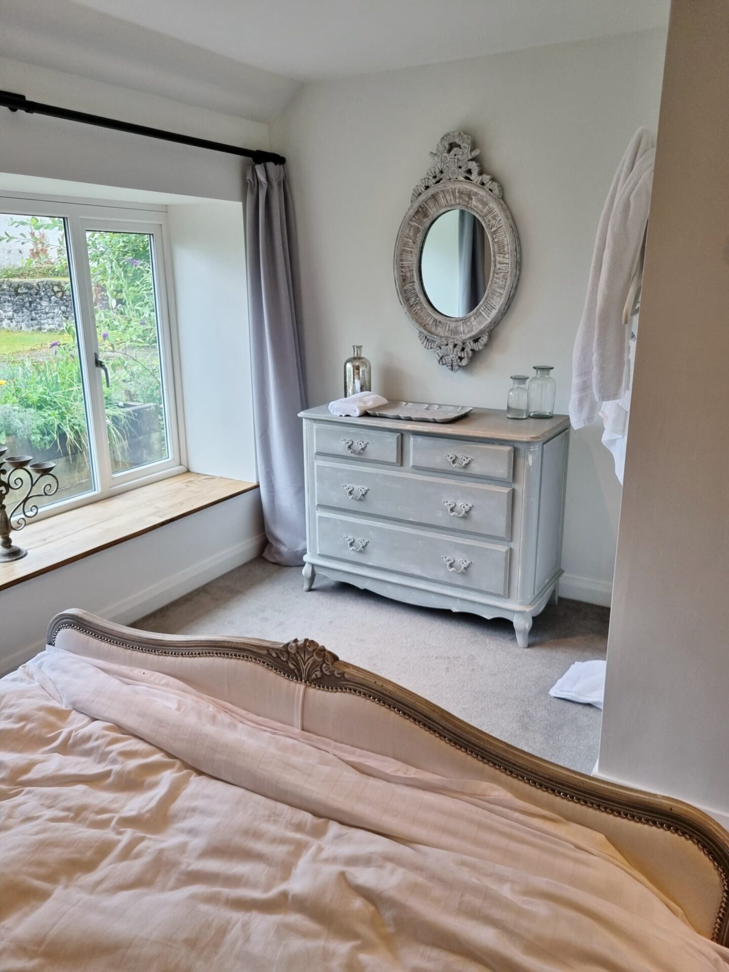main bedroom in Cwcw barn