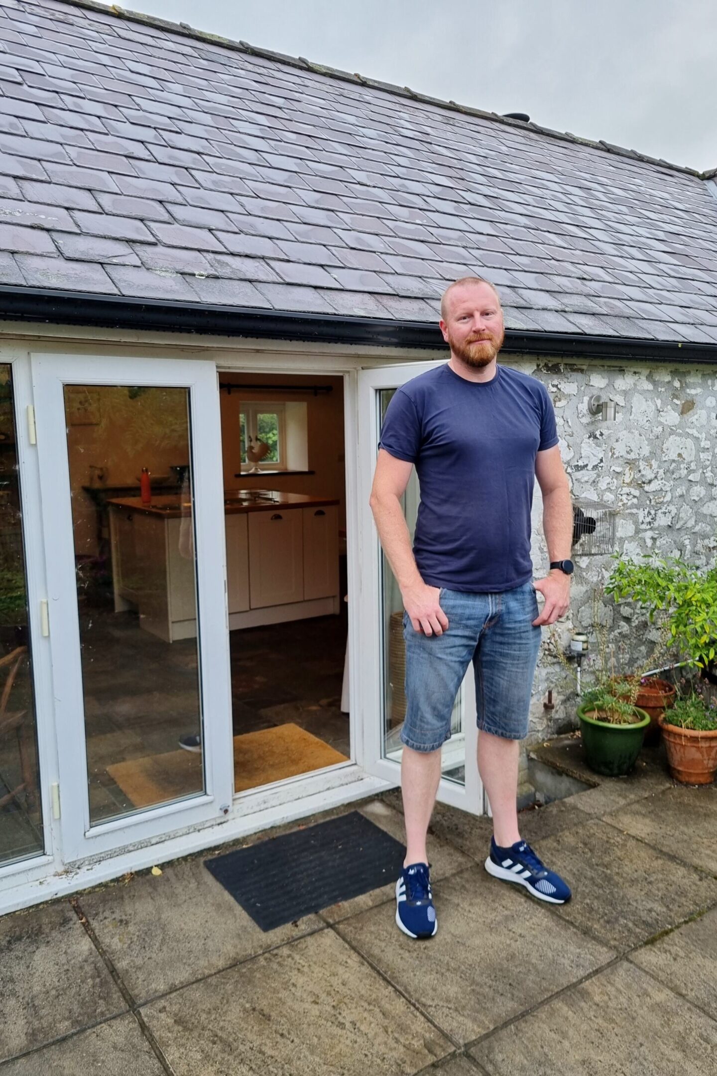 mind your head - the external doors at Cwcw barn are very low