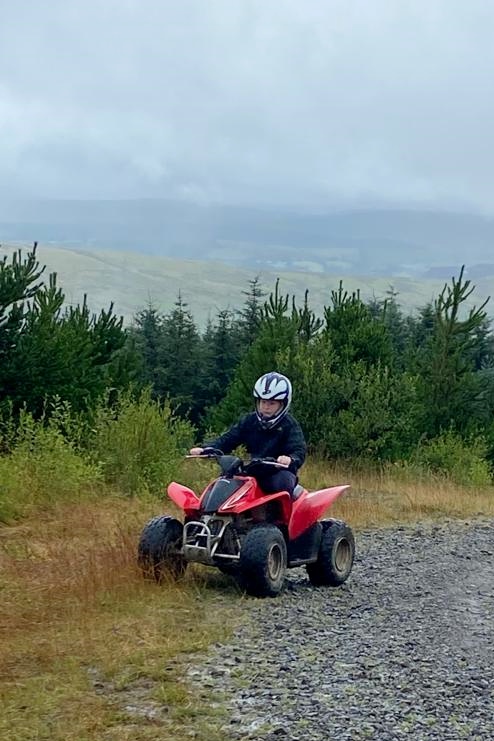 Going a bit of piste at Dulais Valley Quads near Neath
