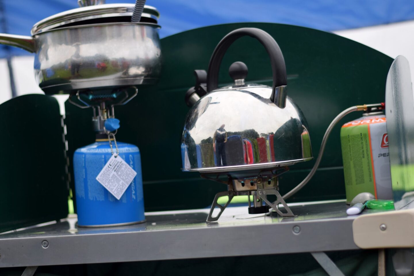 Folding gas stove for camping - this is by far the best set up we've found