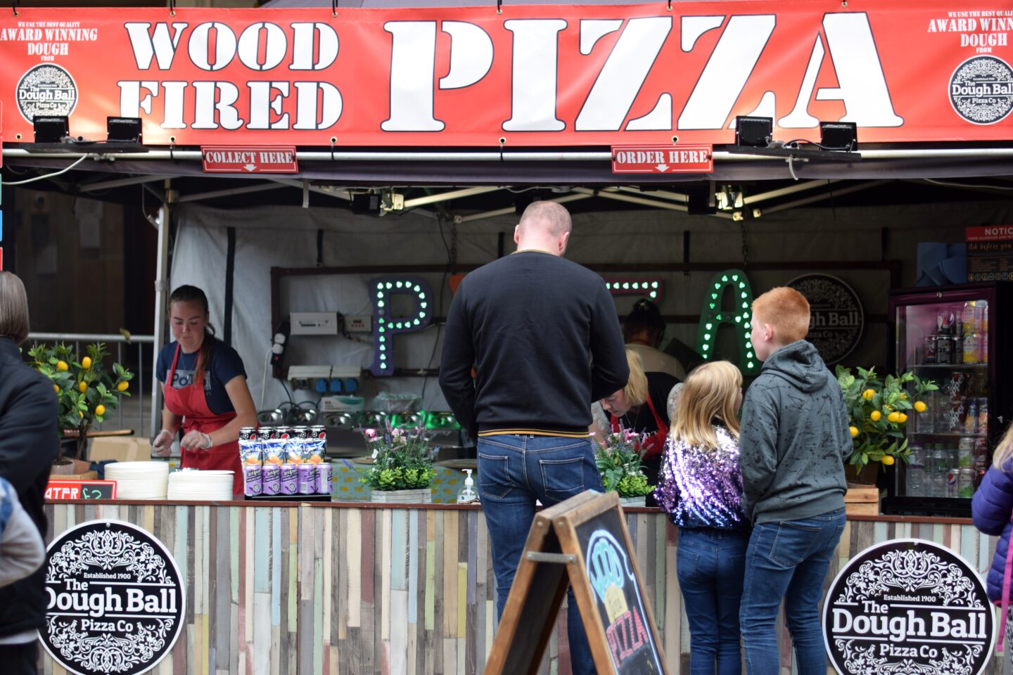 Wood fired pizza at Festa Italiana