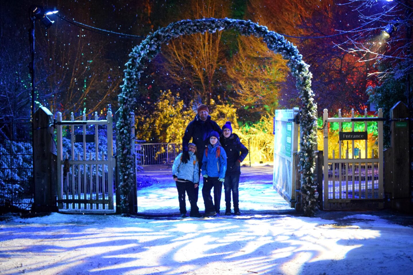 Dunham Massey Christmas lights in the snow!