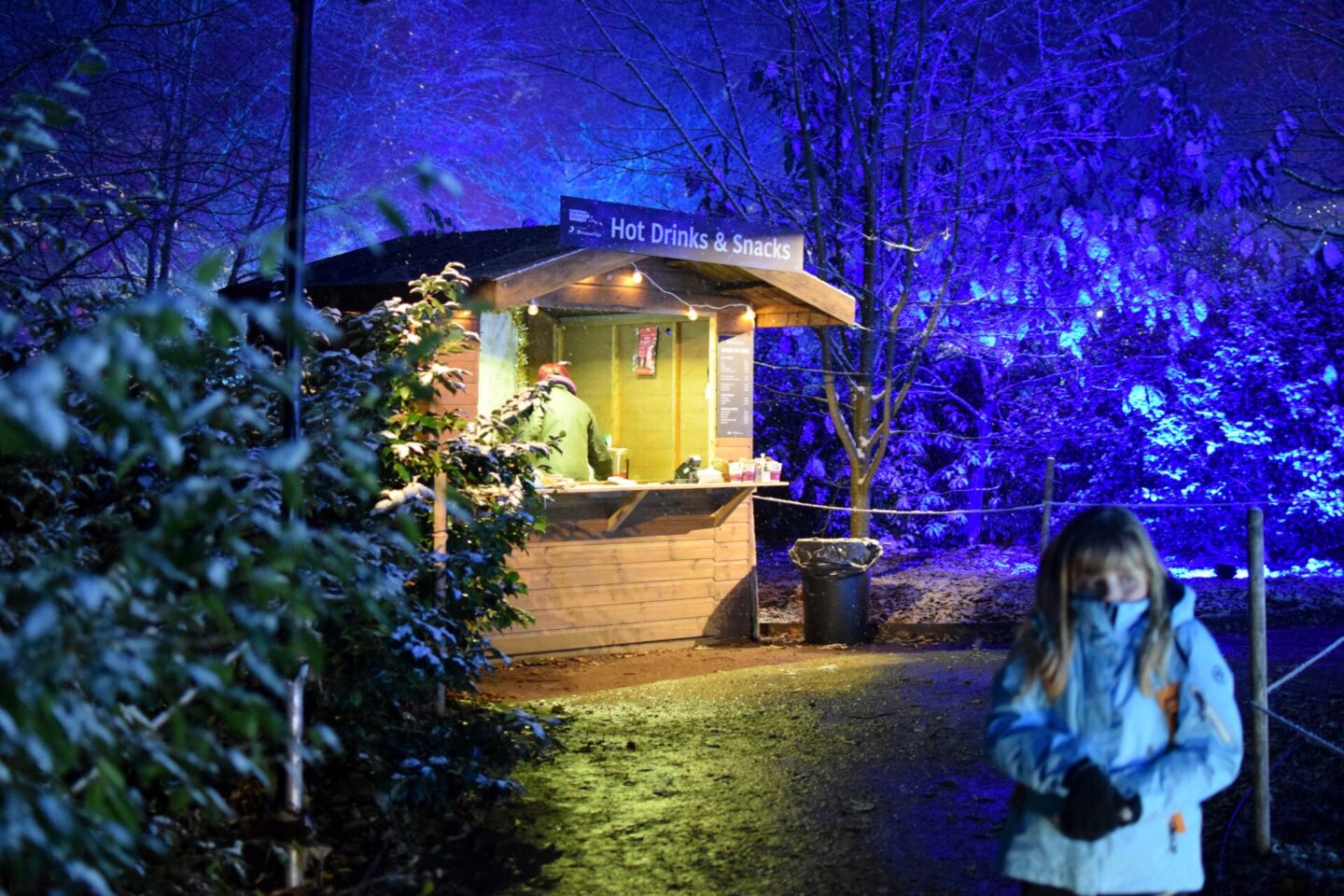 There are huts selling snacks and drinks dotted around the trail and again at the end.