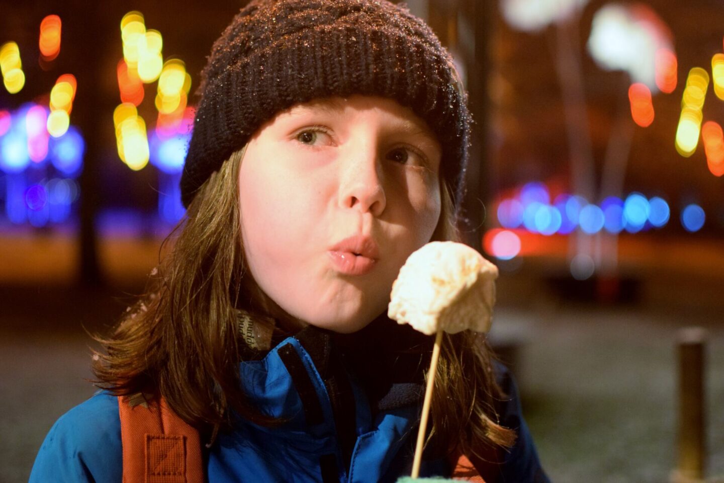 Festive lights and toasted marshmallow