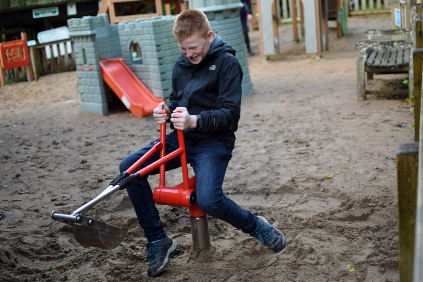 The play area at Gower Heritage Centre is probably aimed at under 7s