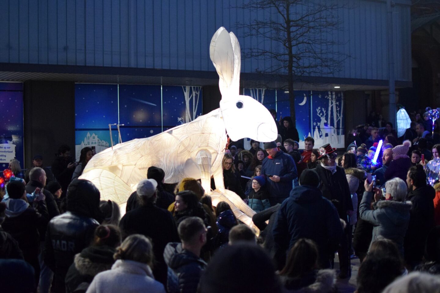 The Hare - lit puppet