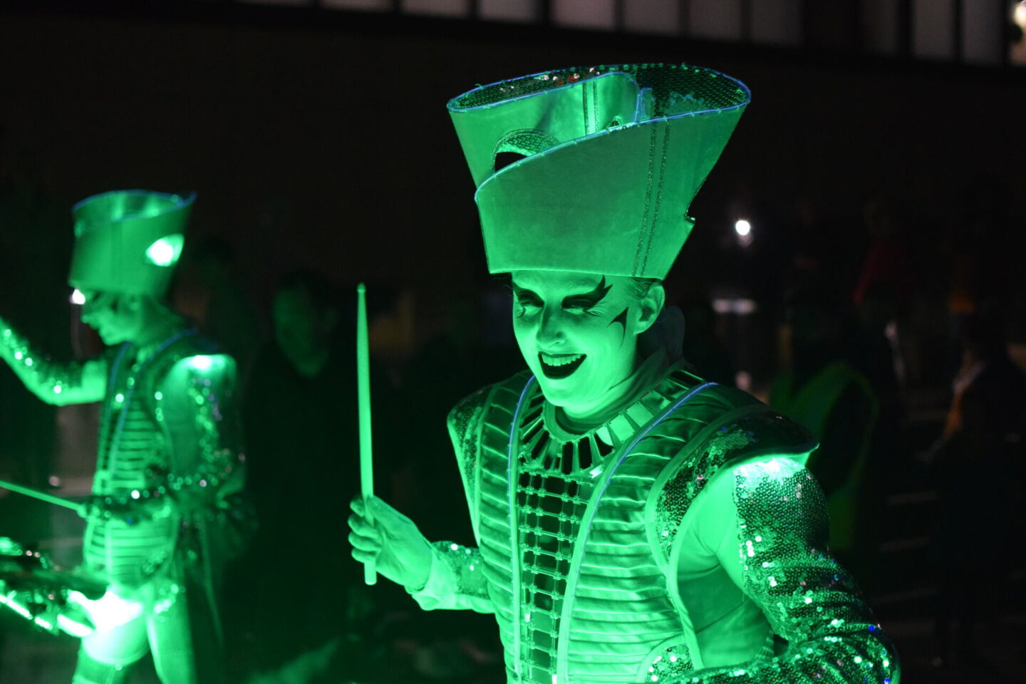 Spark! performers in Oldham light parade