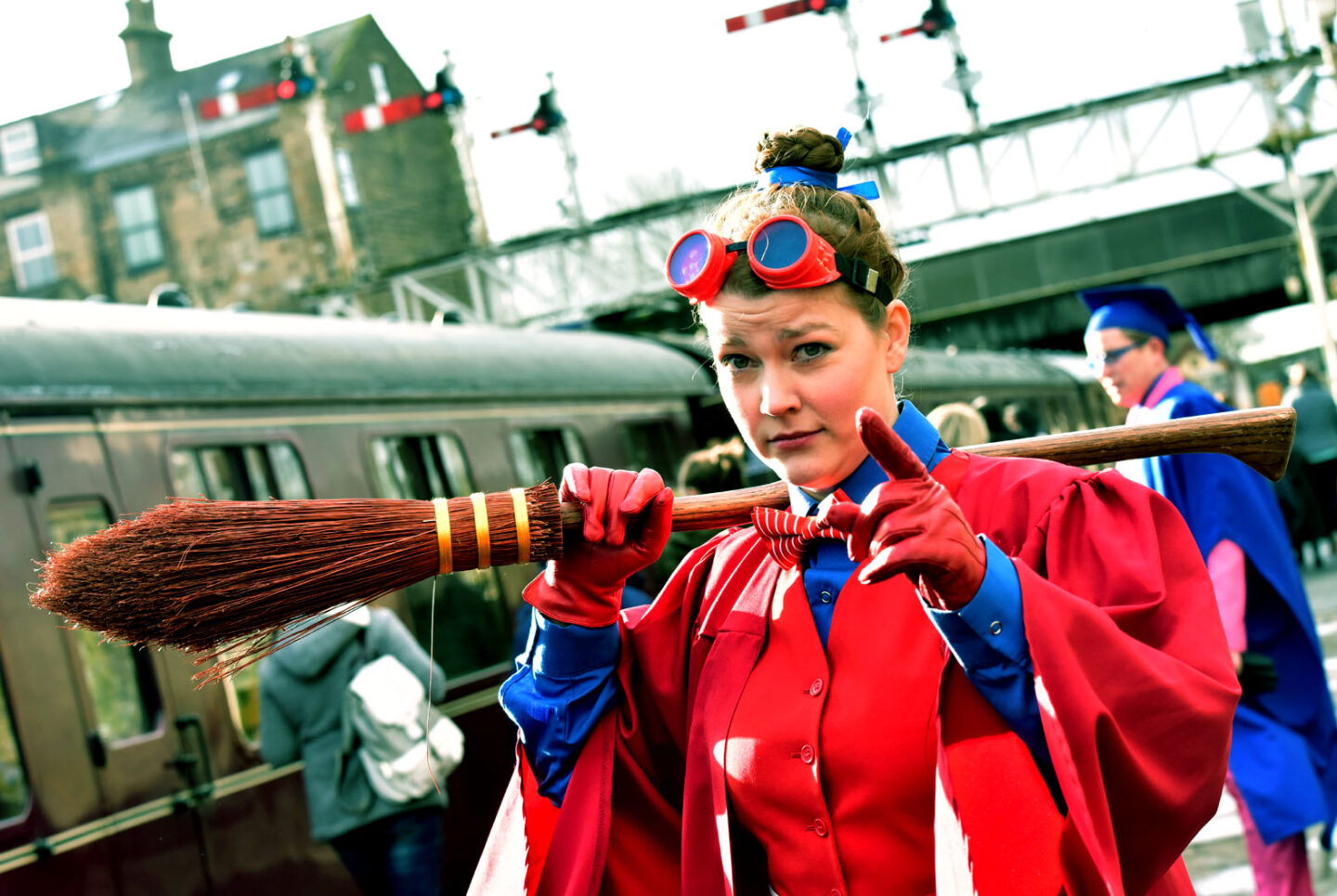 Captain Mary Cragg during a Wizarding day at The East Lancs Railway, Bury