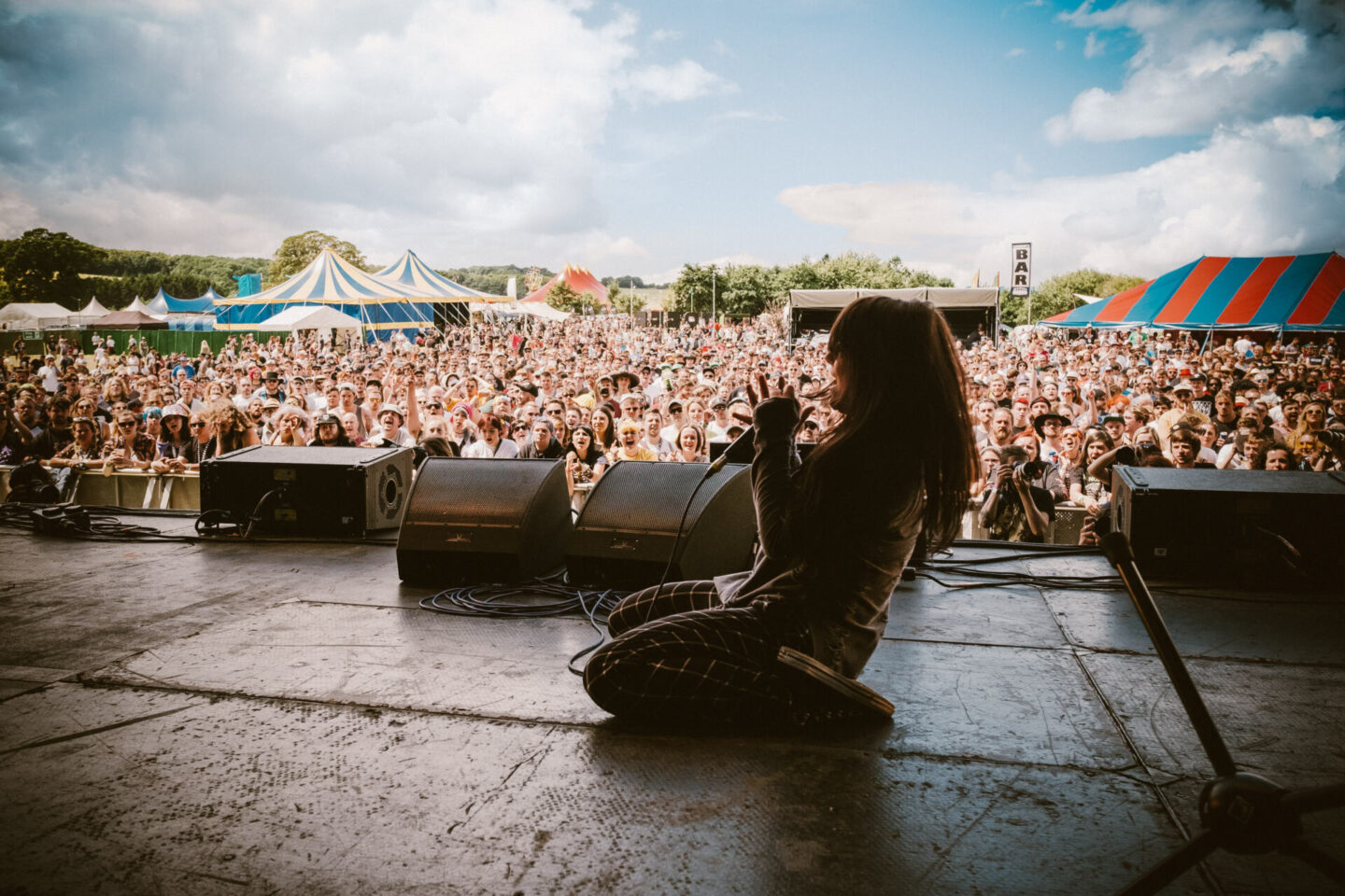 Two thousand trees festival in the July sunshine