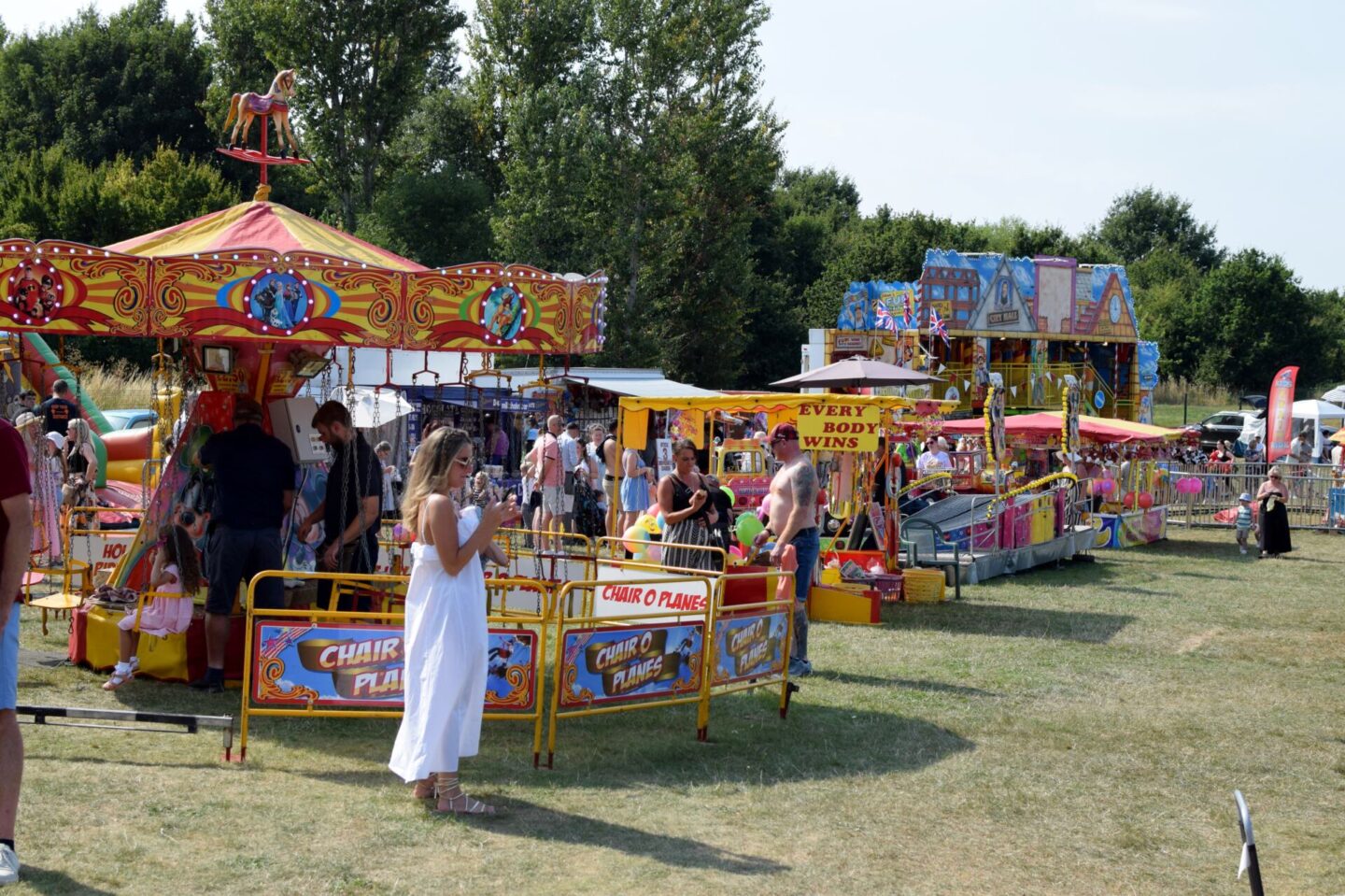 Fairground rides at Pontefract Family Day