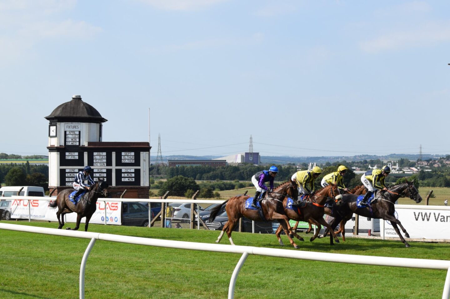 Horse racing at Pontefract Races.