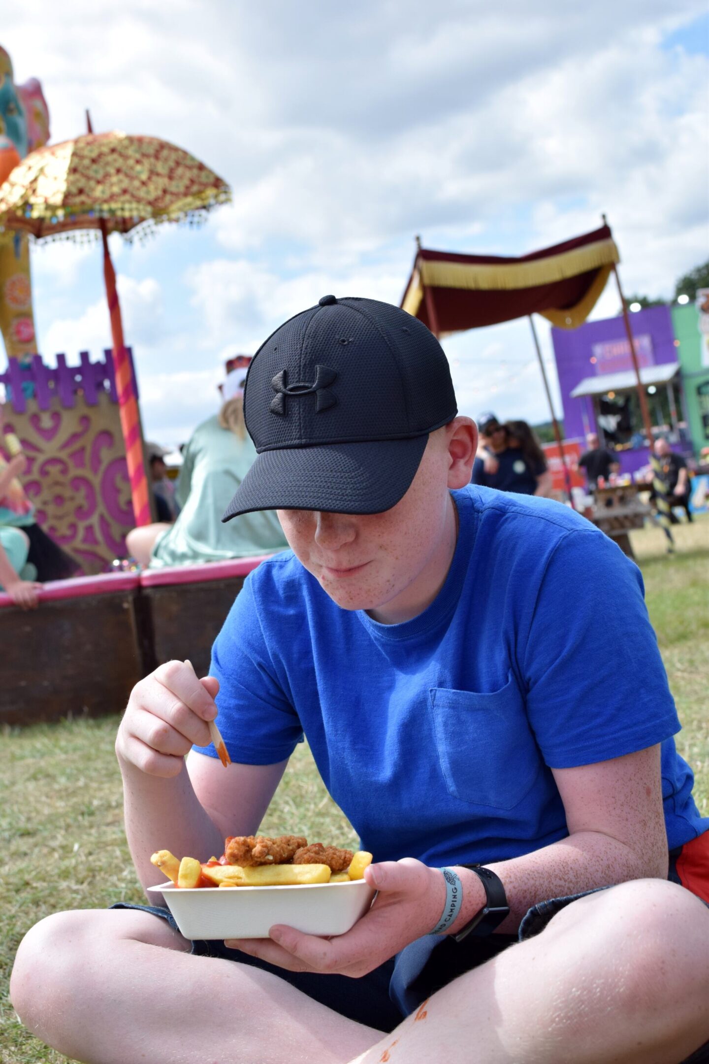 Festival food is quite expensive - we set a £10 limit for each person's lunch