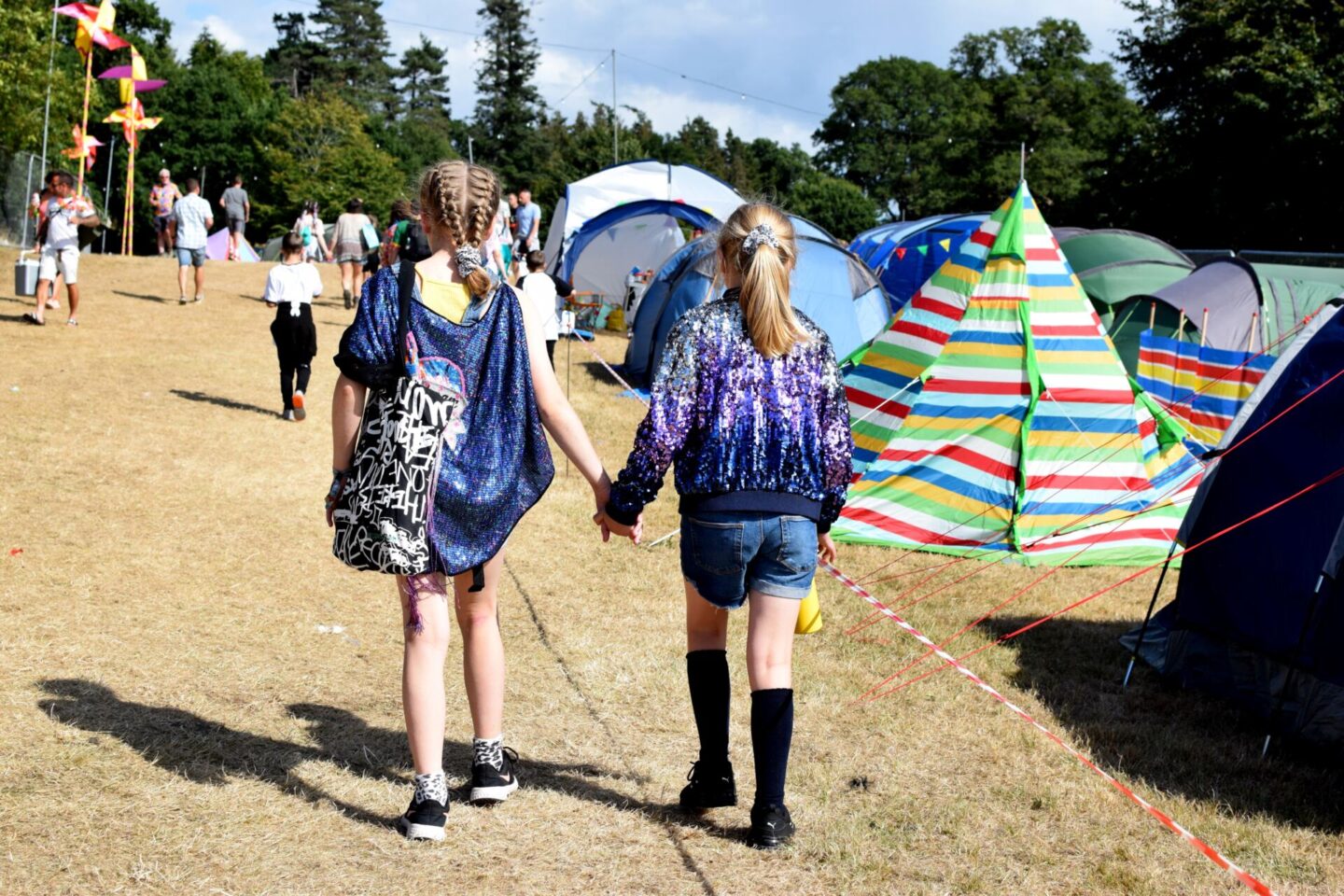 Ruby and Amy holding hands