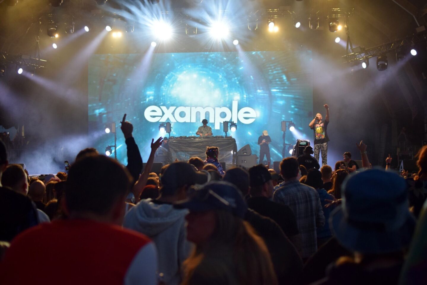 Example on stage at Camp Bestival Shropshire