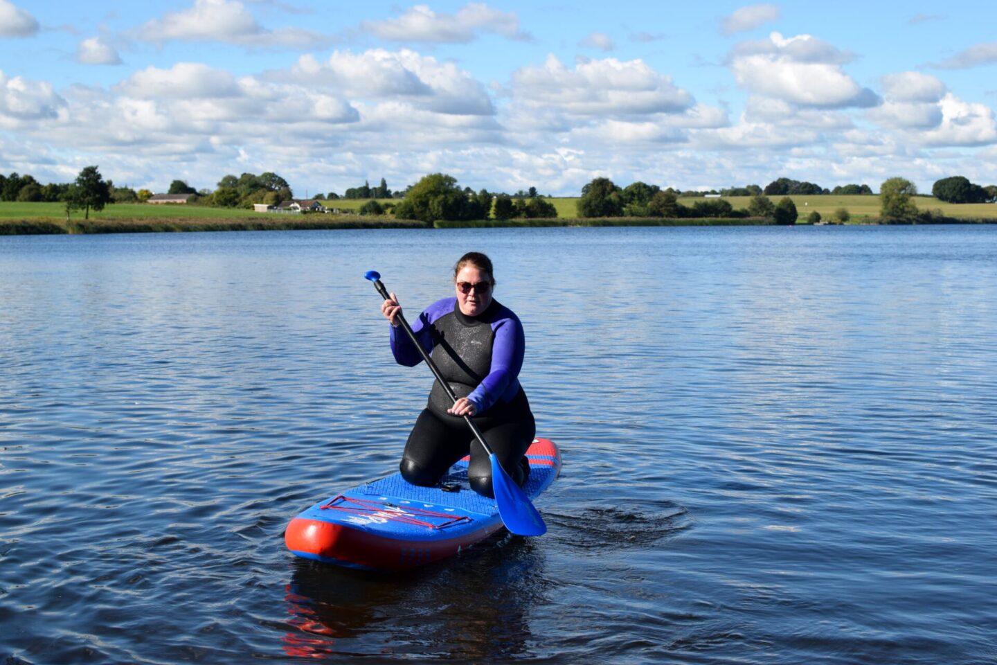 First time paddleboarder on the Aquaplanet PACE Paddleboard
