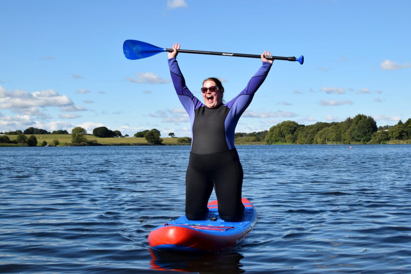 Paddleboarding on Pickmere Lake, Knutsford on Aquaplanet PACE Paddleboard