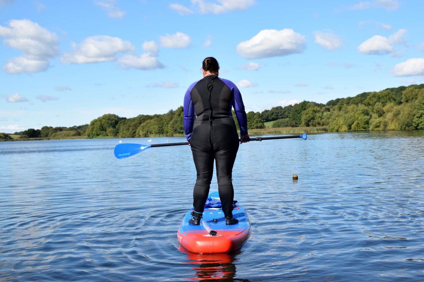 Standing up on the Aquaplanet SUP for the first time