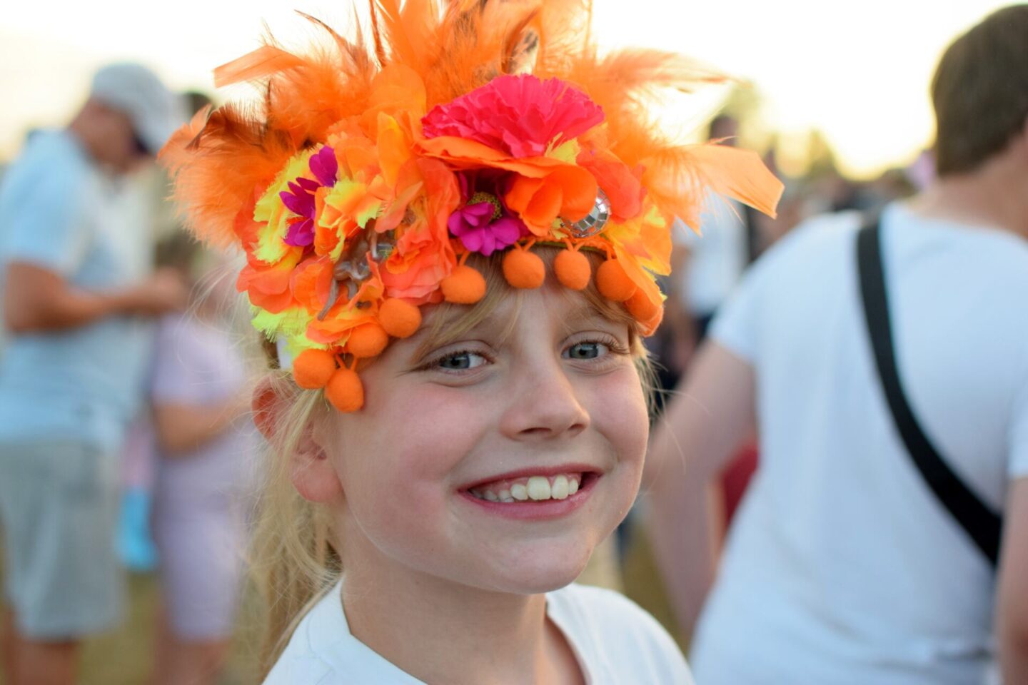 orange feather headdress from Freckles & Fresias