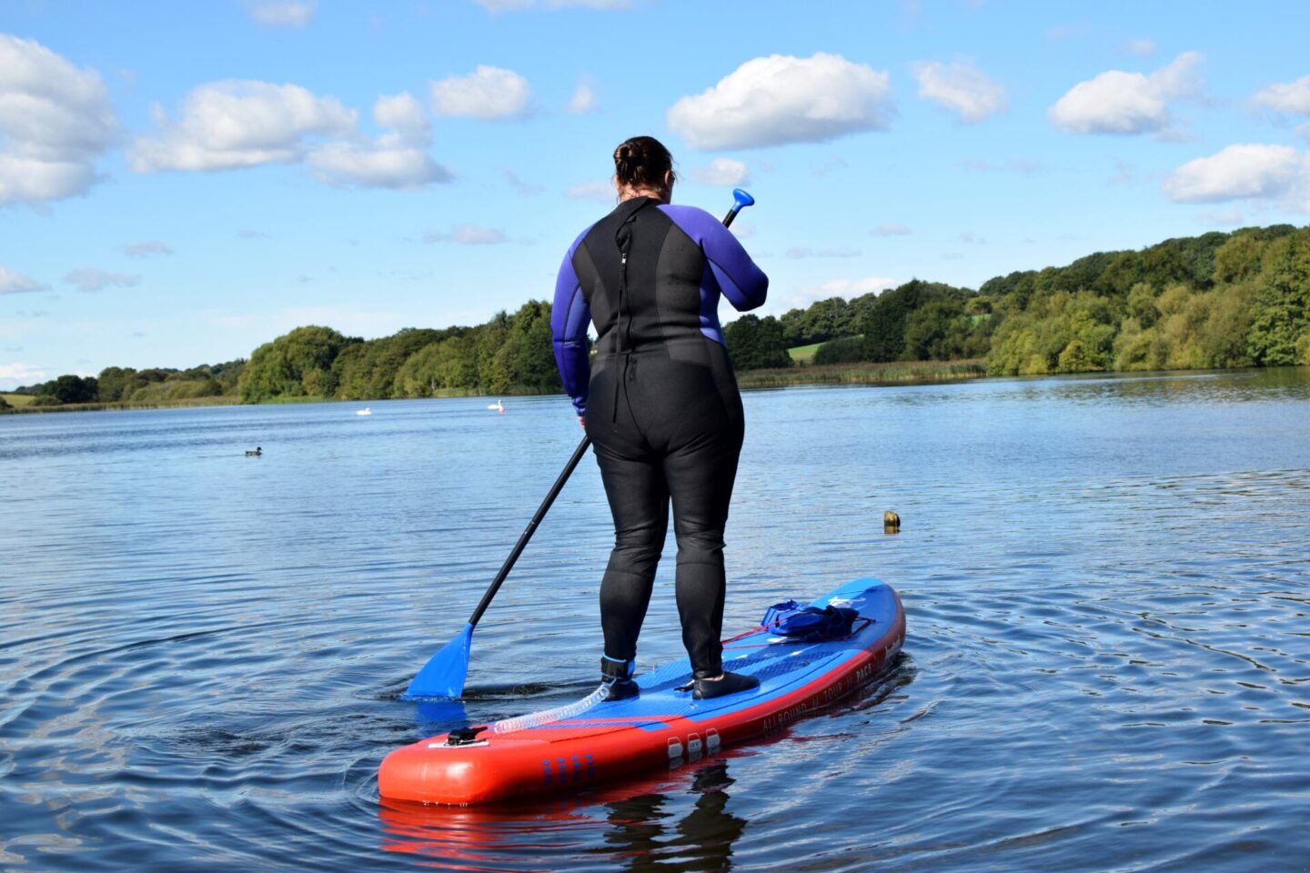 Attempting to paddle stood up
