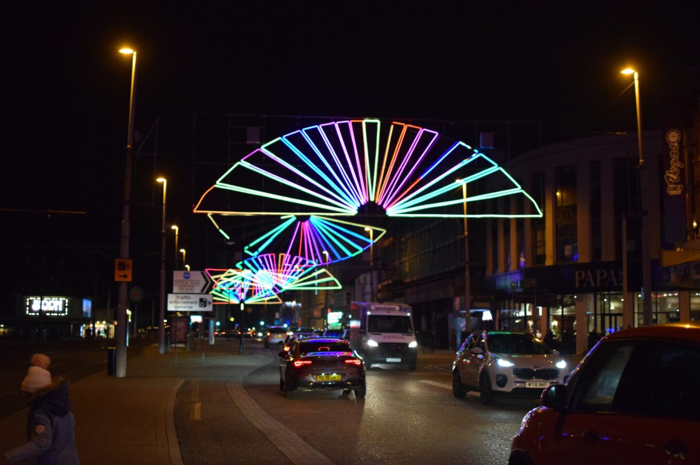 Driving through Blackpool Illuminations