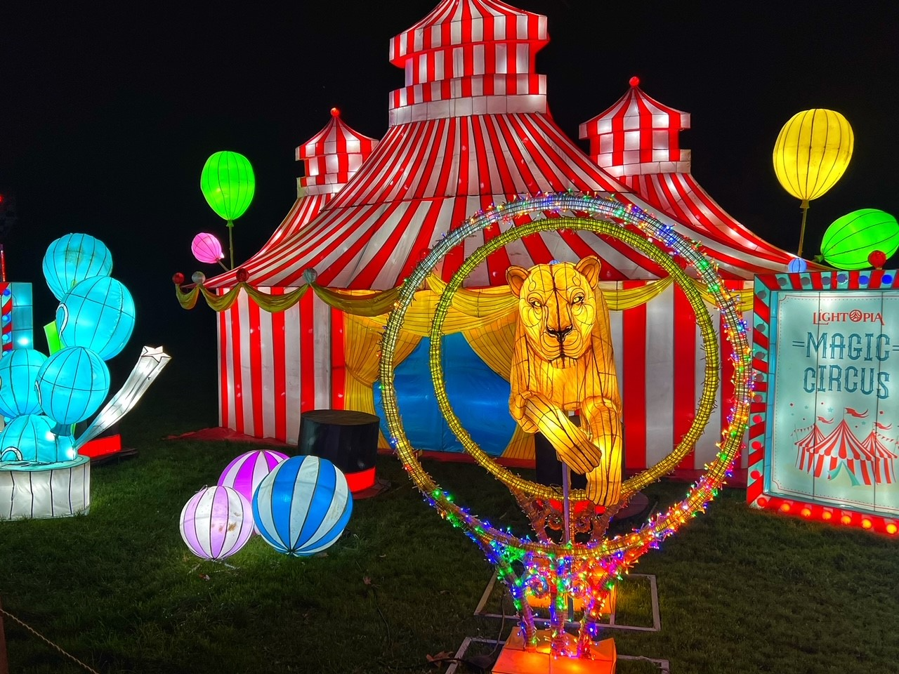Lightopia Magic Circus installation