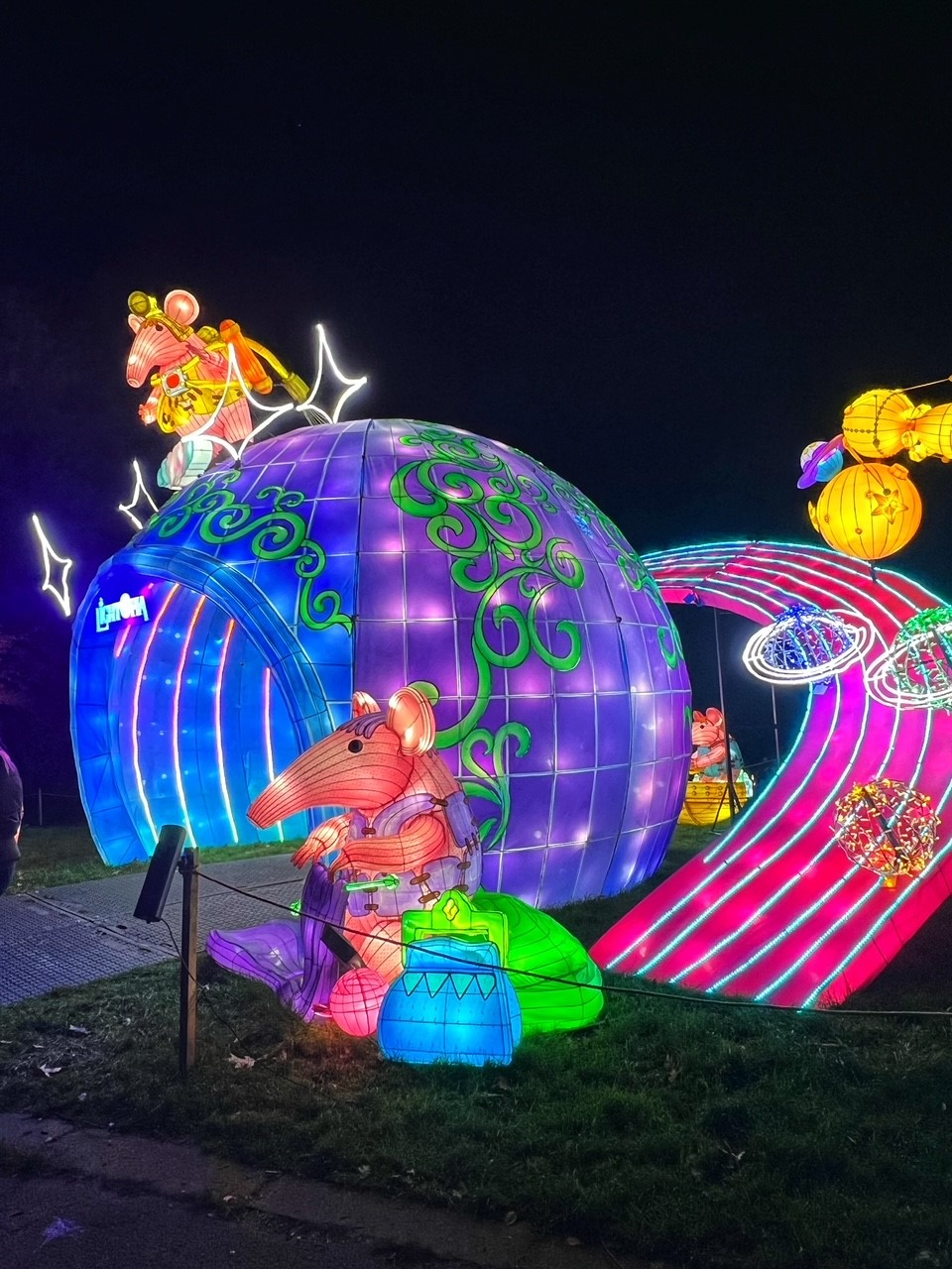 The Clangers at this year's Lighopia festival in London