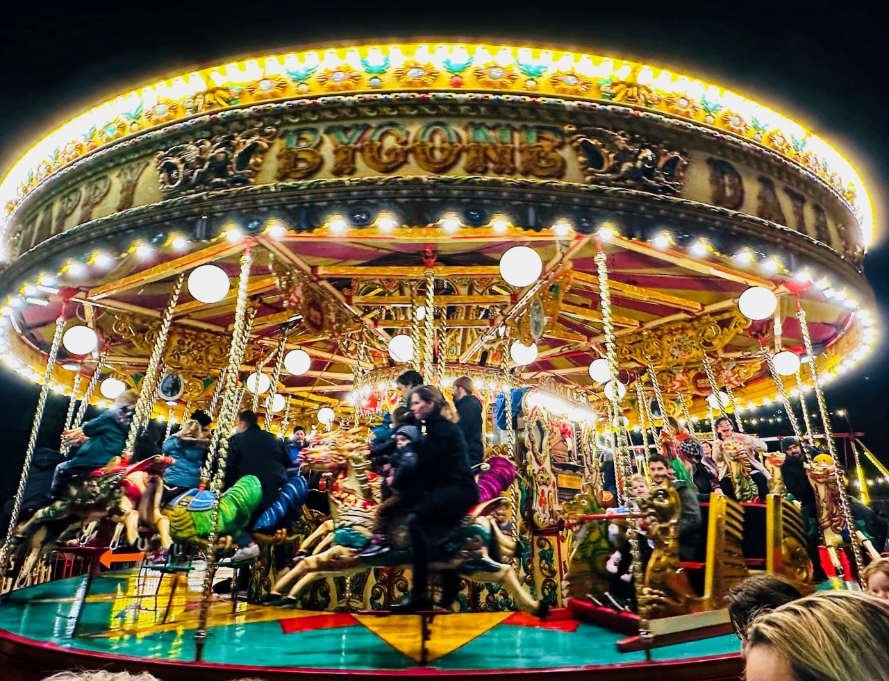 Christmas at Kew fairground rides