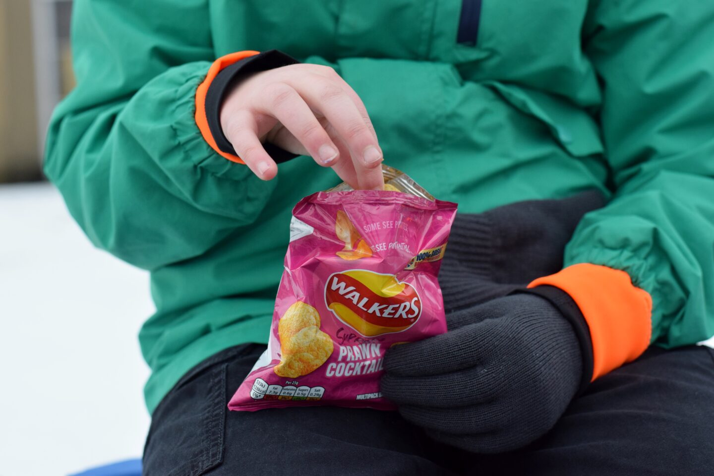 Taking snacks on a walk is a great way of keeping kids motivated