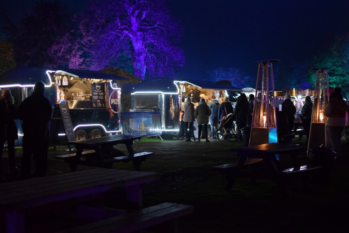 Market stalls at Trentham Gardens for Christmas