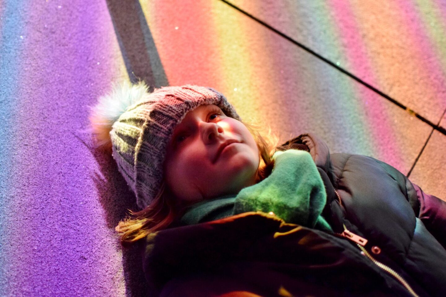 playing with the rainbow light from Through No 4