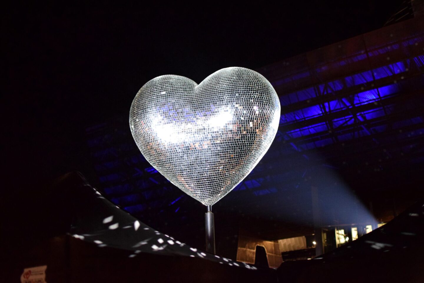 Discoball heart at Lightwaves 2022