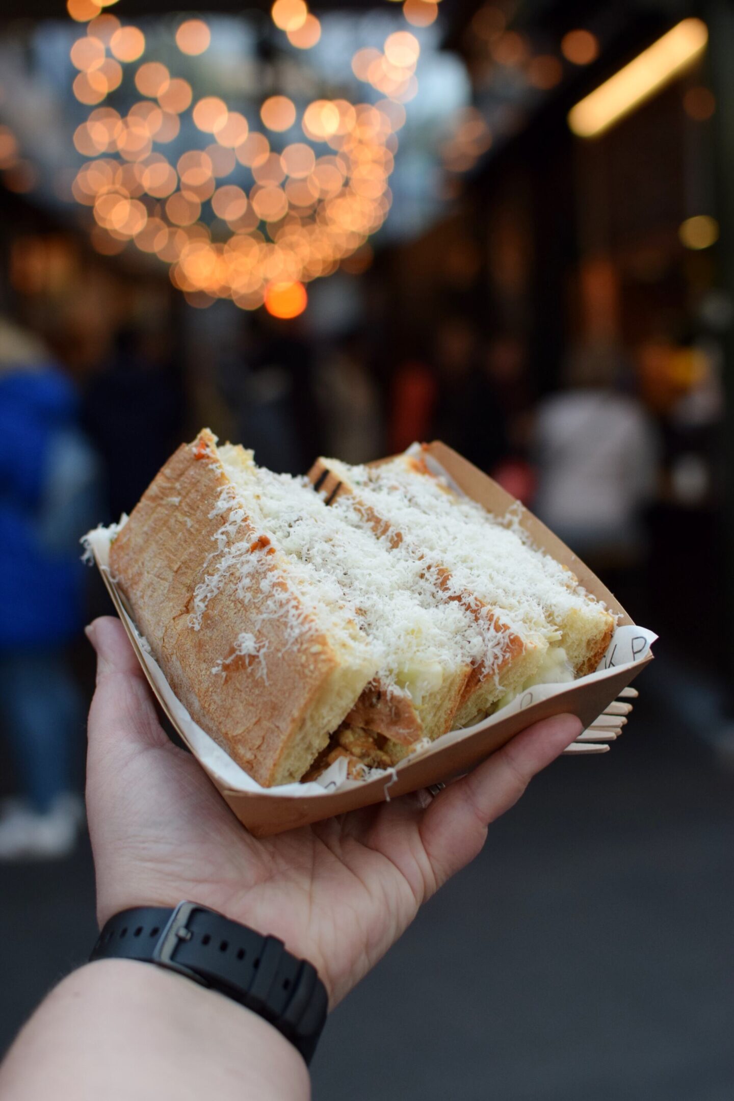 Honey Truffle Parmesan sandwich from The Black Pig in Borough Market