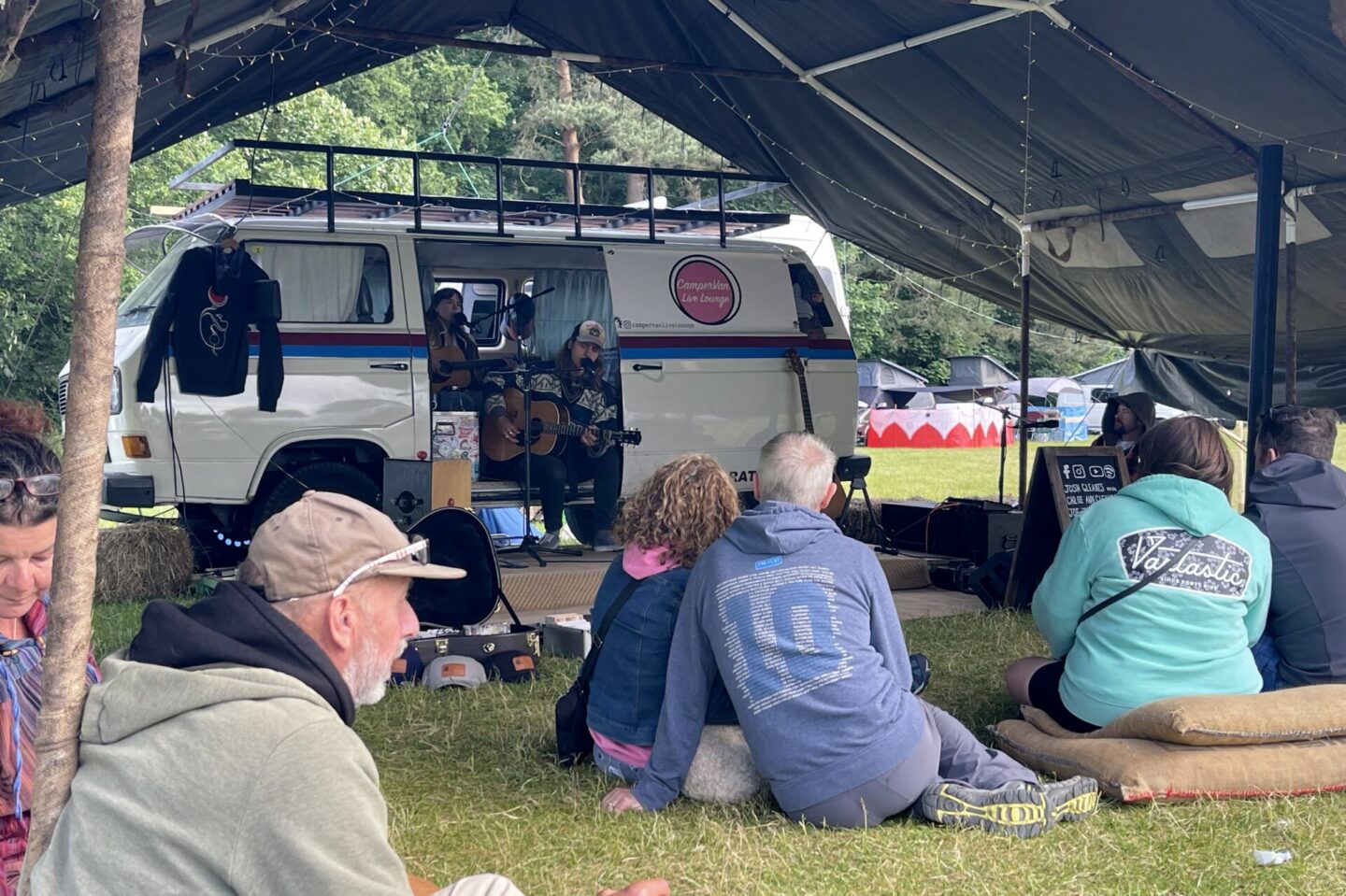 Campervan Live Lounge at VanLifeFest, North Yorkshire vanlife festival
