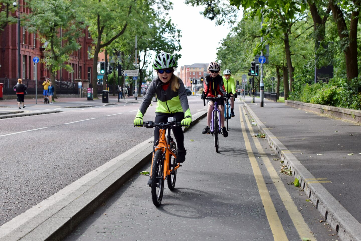 Plan your route to take advantage of cycle paths - we especially like the ones with a physical barrier between the cycle lane and the main road.