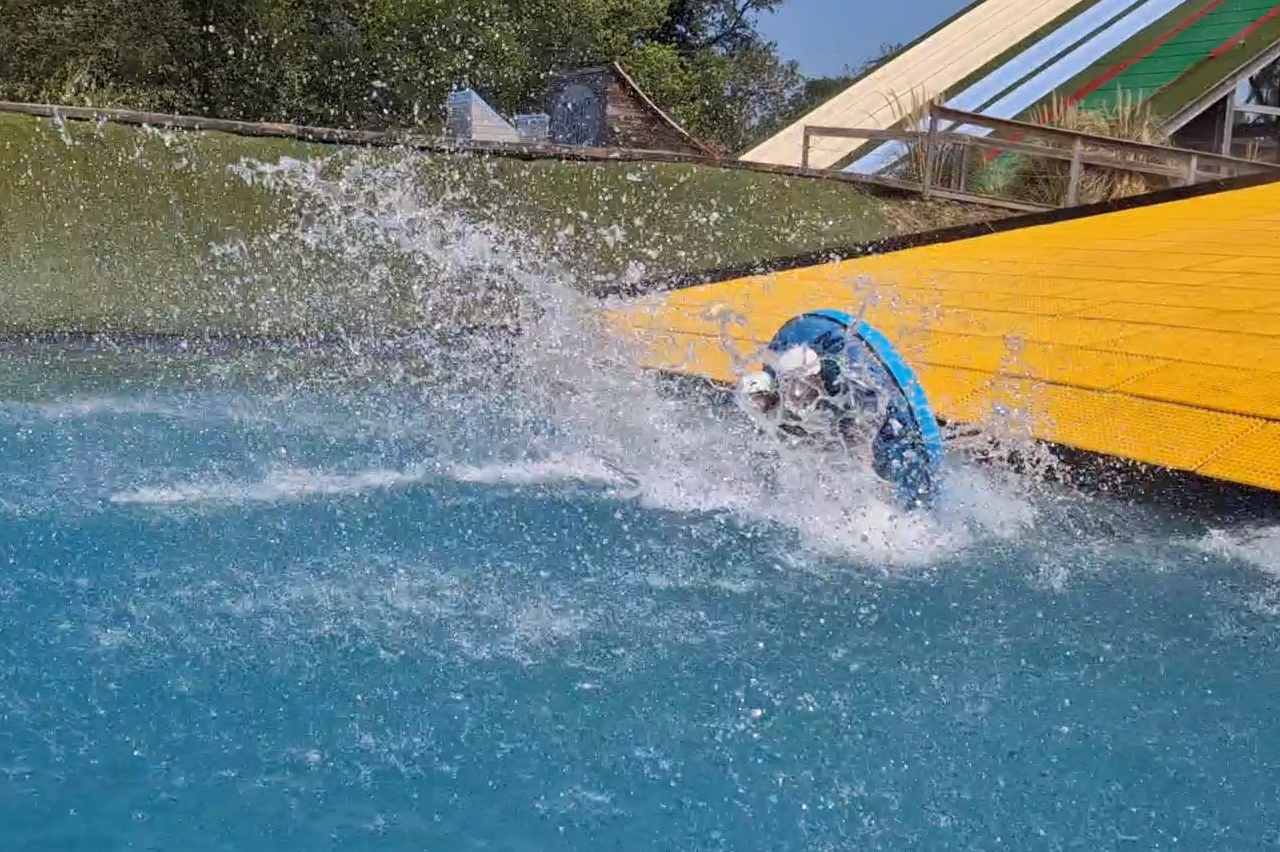 There's no getting away from it - even the easiest slide is going to give you a dunking