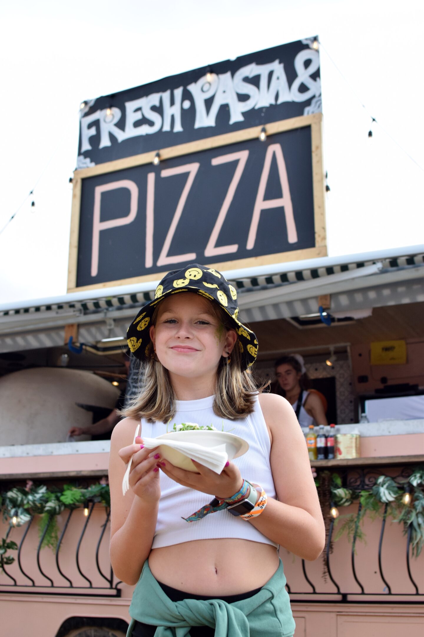 Pasta and pizza stall at Y Not Festival - Chloe ordered a beef ragu at about £13