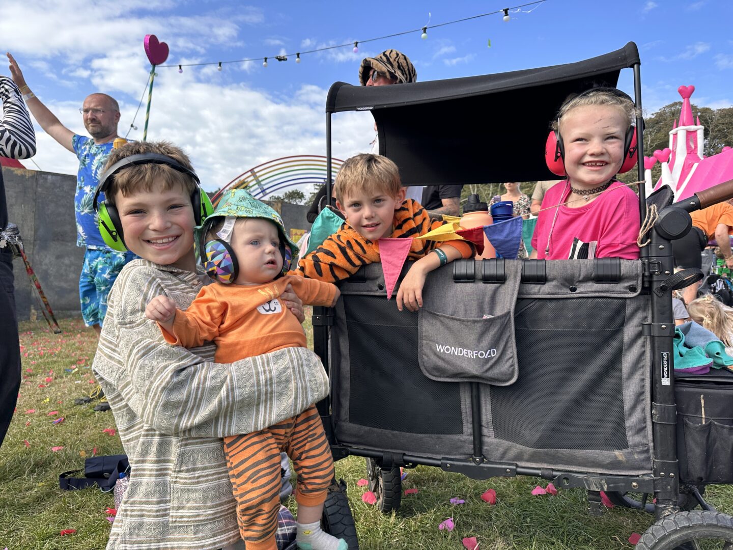Wonderfold Wagon at a festival