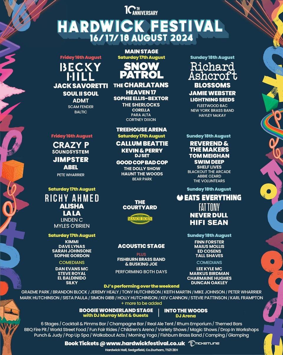 Hardwick Festival 2024 line up