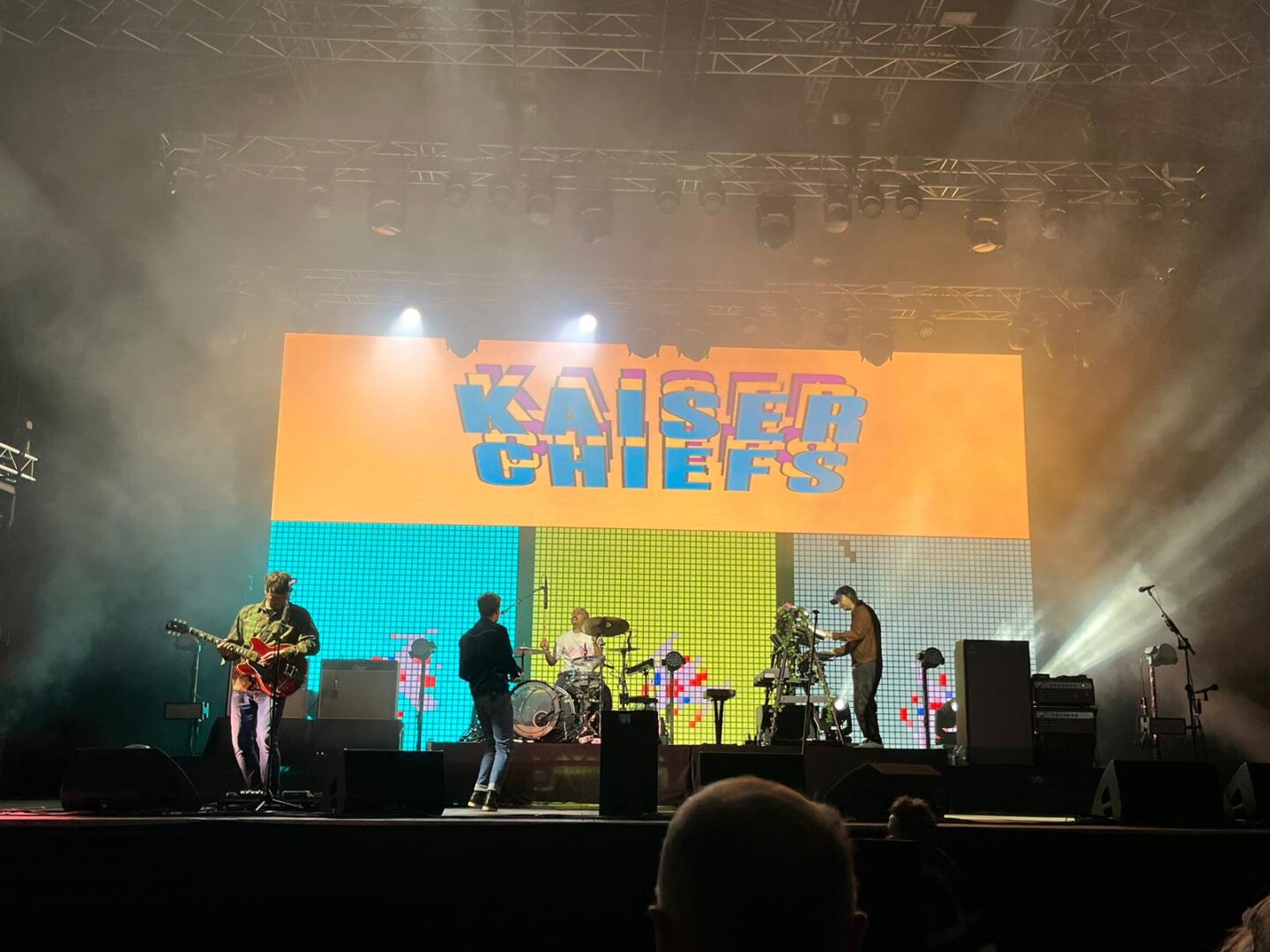 Kaiser Chiefs on stage at Trentham Live