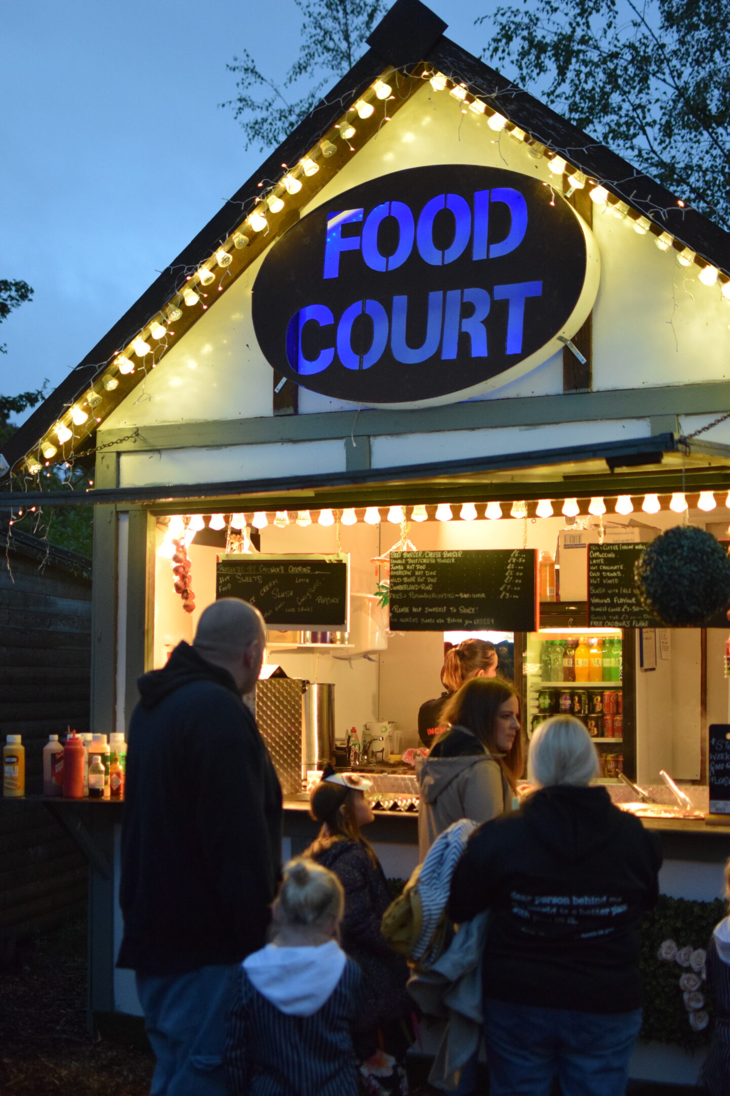 Food court at the Halloween Lakeside Trail, warrington
