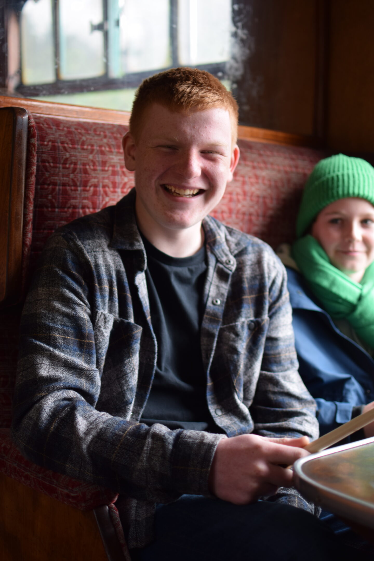 Ben and Chloe on the watercress line